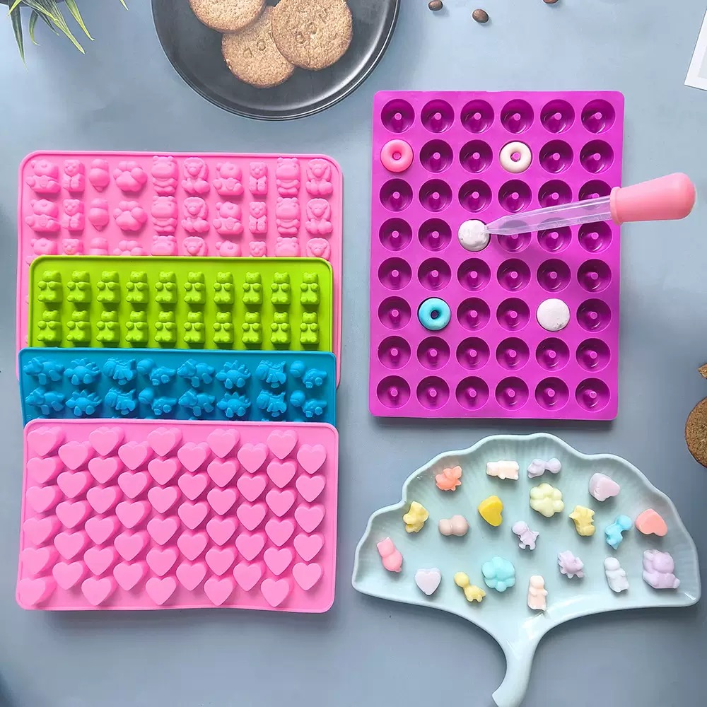 7Pcs Candy Silicone Moulds wit - Kitchen Baking Tray Set review and price