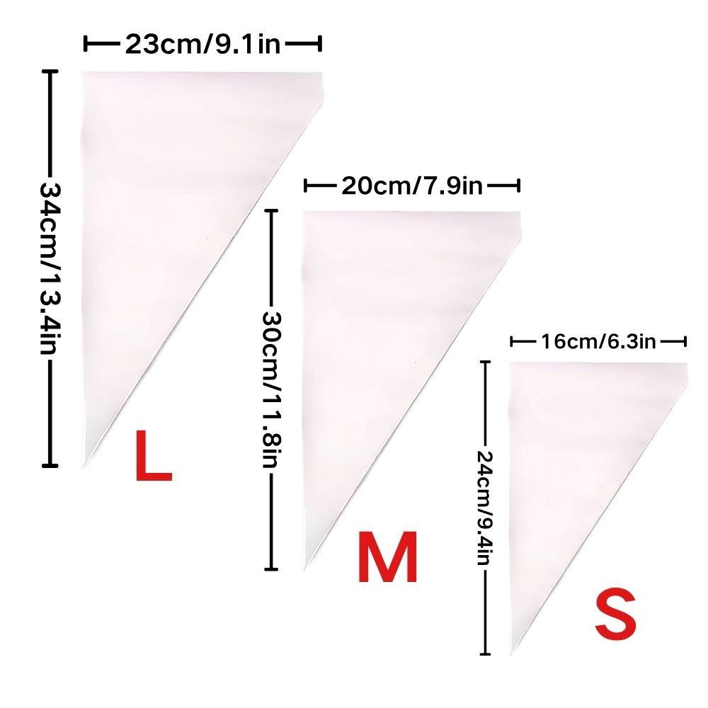 50pcs S/M/L Transparent Dispos - Piping Bag Disposable review and price