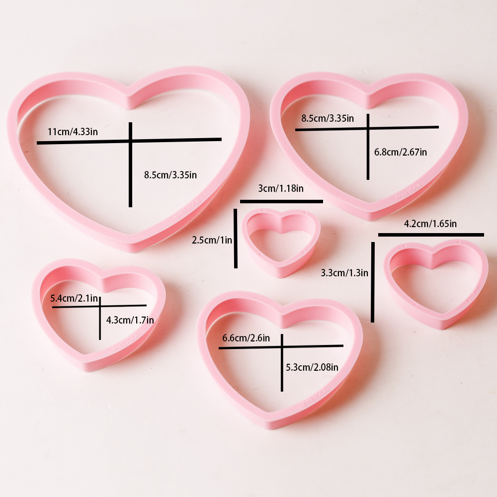 1set/3sets Pink Heart Star Flo - Kitchen Baking Molds review and price