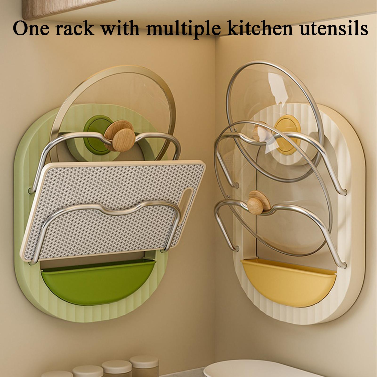 Pot Lid Rack 2-Tier Wall Mount - Kitchen Baking Pantry review and price