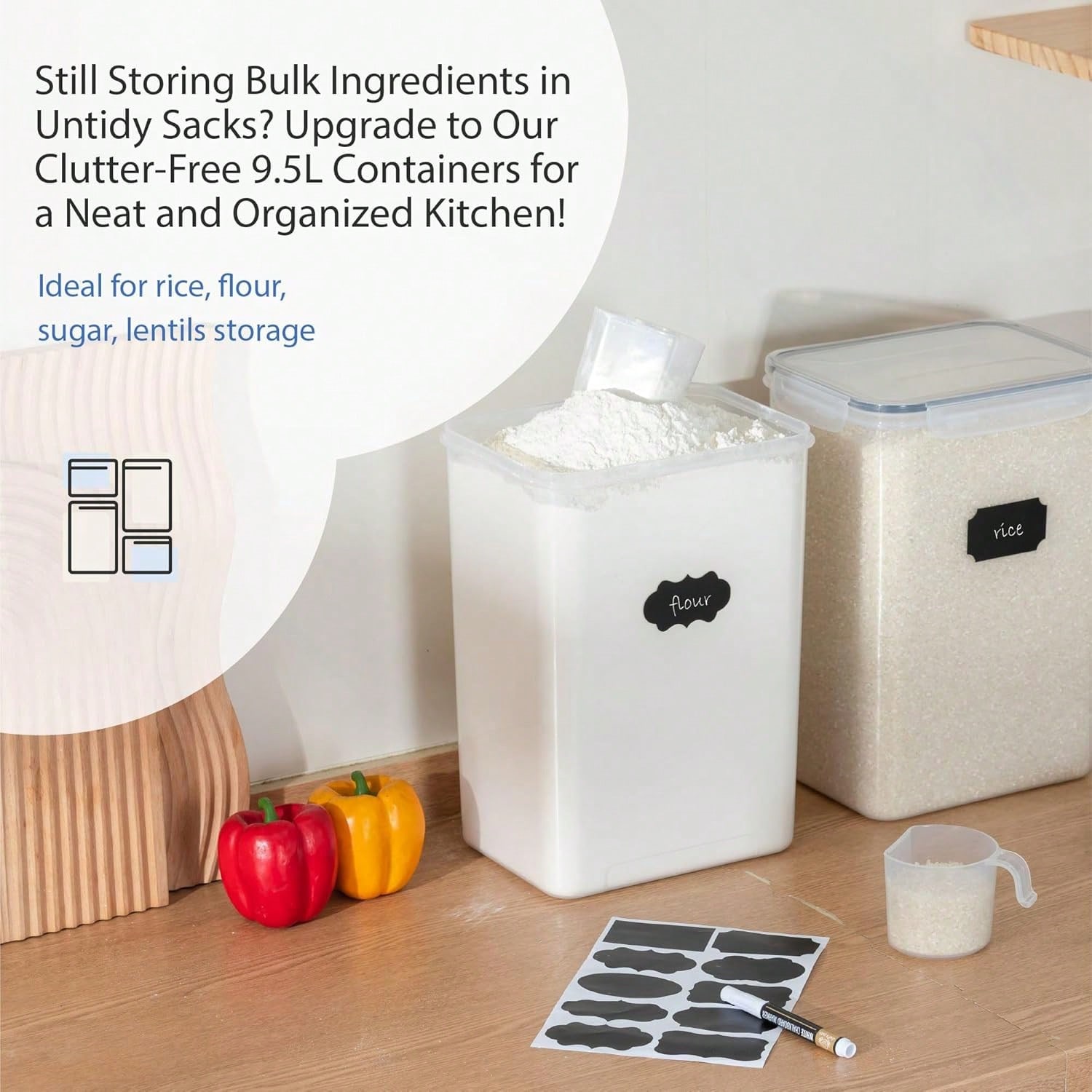 Extra Large Airtight Food Stor - Kitchen Baking Pantry review and price