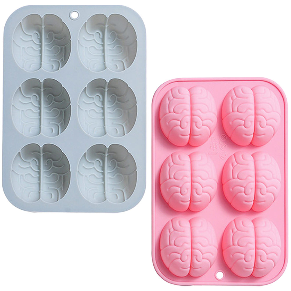 2Pcs Silicone Brain Mold Choco - Kitchen Baking Molds review and price