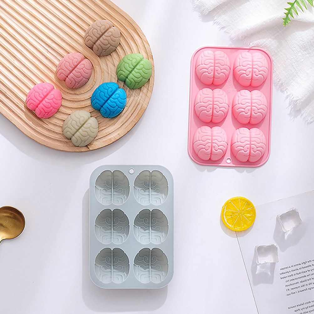2Pcs Silicone Brain Mold Choco - Kitchen Baking Molds review and price