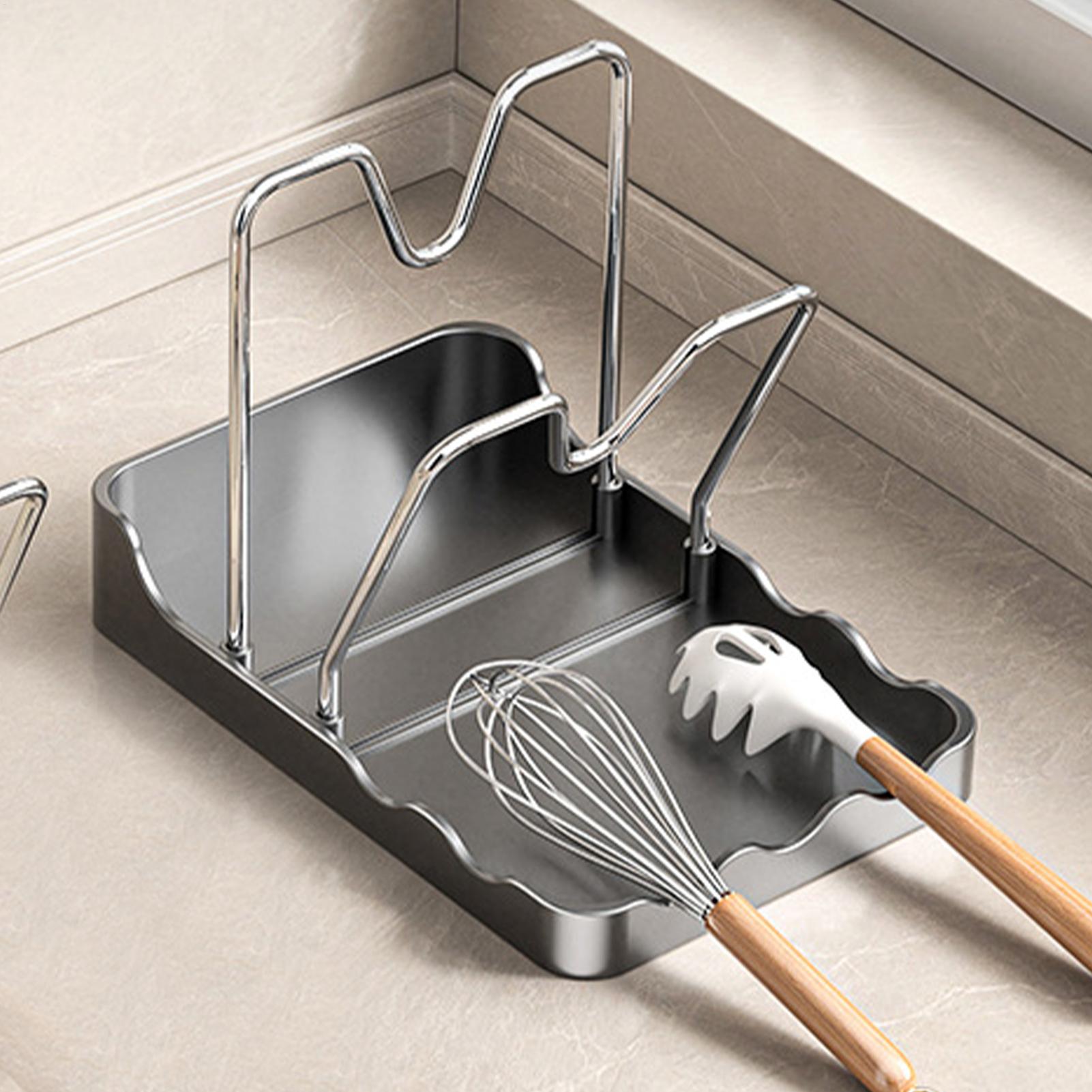 Pot Lid Rack Vertical Spoon Dr - Kitchen Baking Pantry review and price