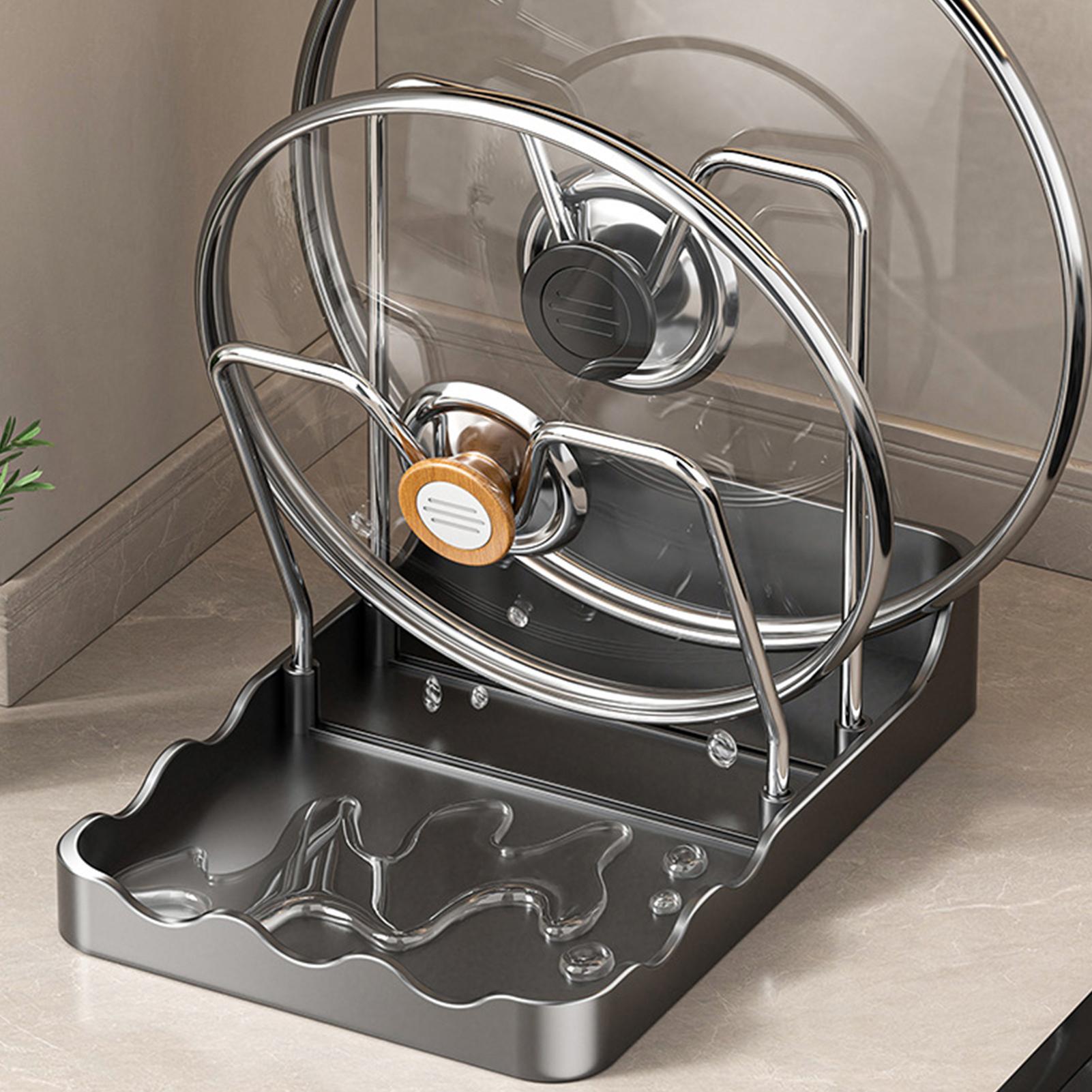 Pot Lid Rack Vertical Spoon Dr - Kitchen Baking Pantry review and price