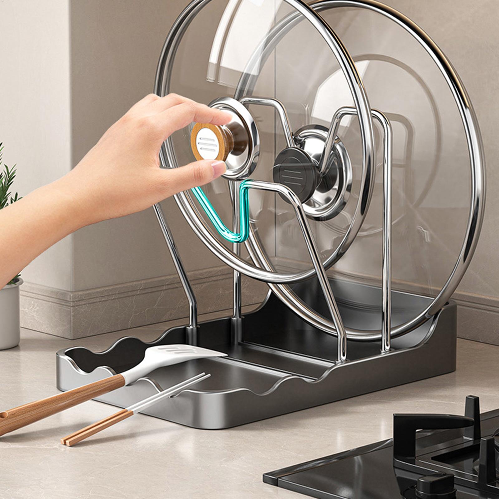 Pot Lid Rack Vertical Spoon Dr - Kitchen Baking Pantry review and price