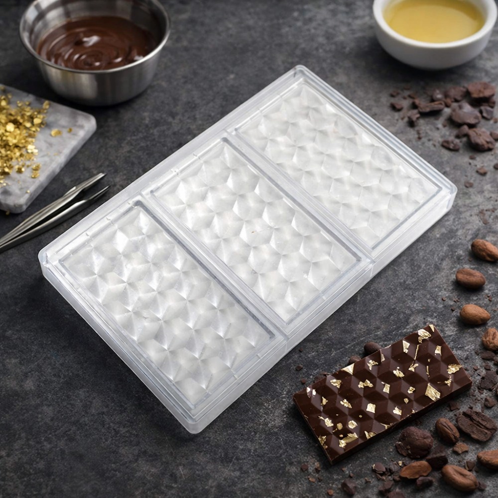 Hard Rhombus Grid Prism Chocol - Kitchen Baking Molds review and price