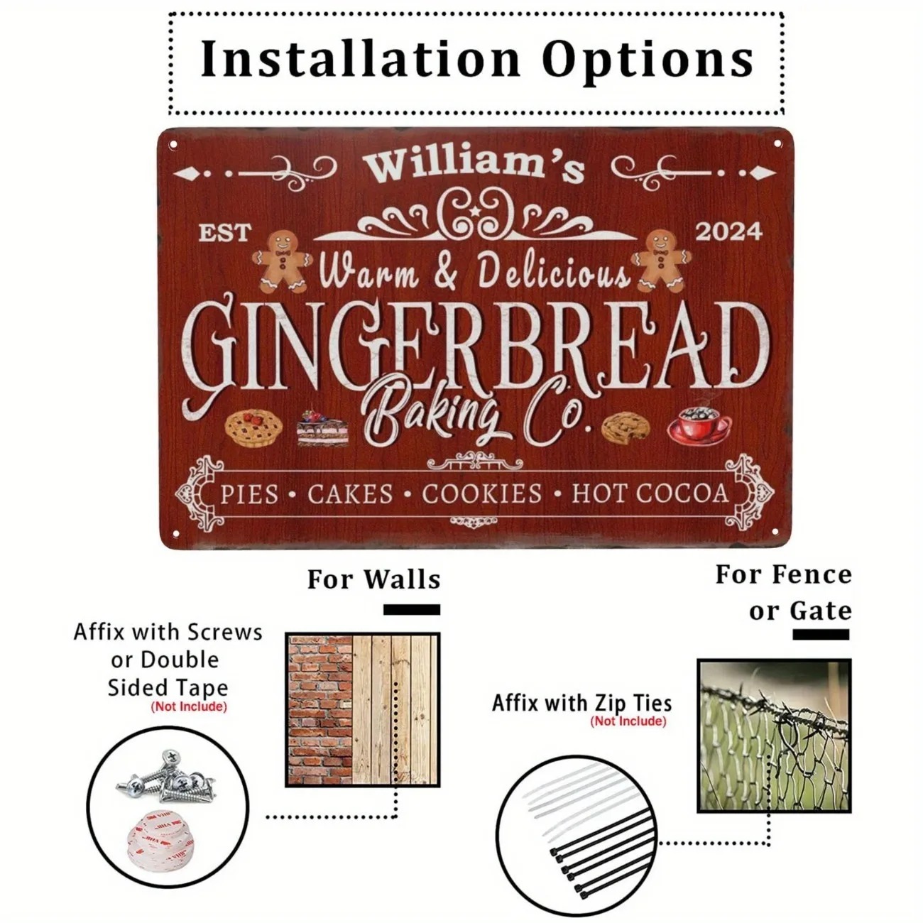 1pc Personalized Gingerbread B - Kitchen Baking Area review and price