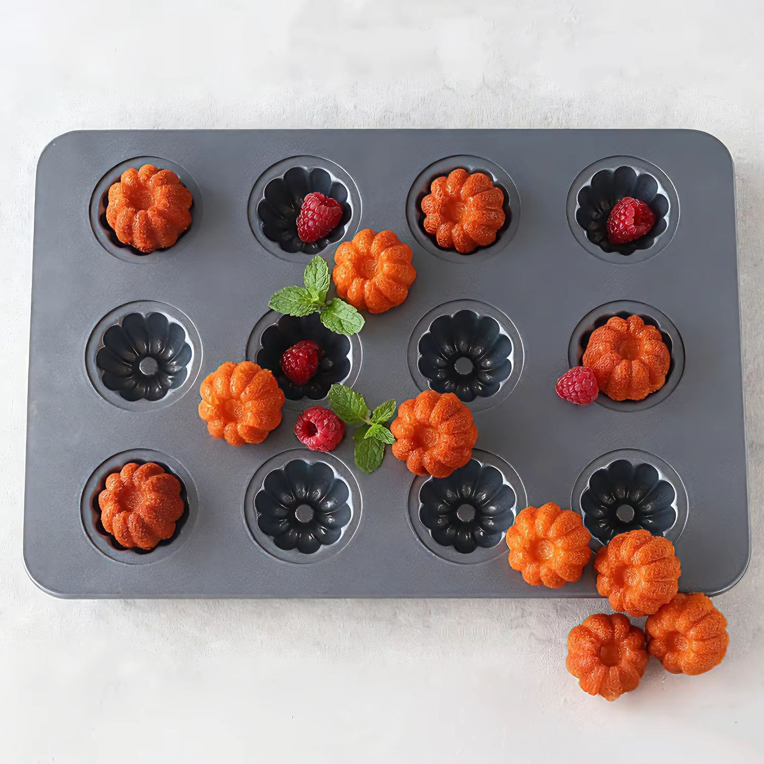 12-Cavity Mini Kouglof Baking  - Bread Baking Kitchen Utensils review and price