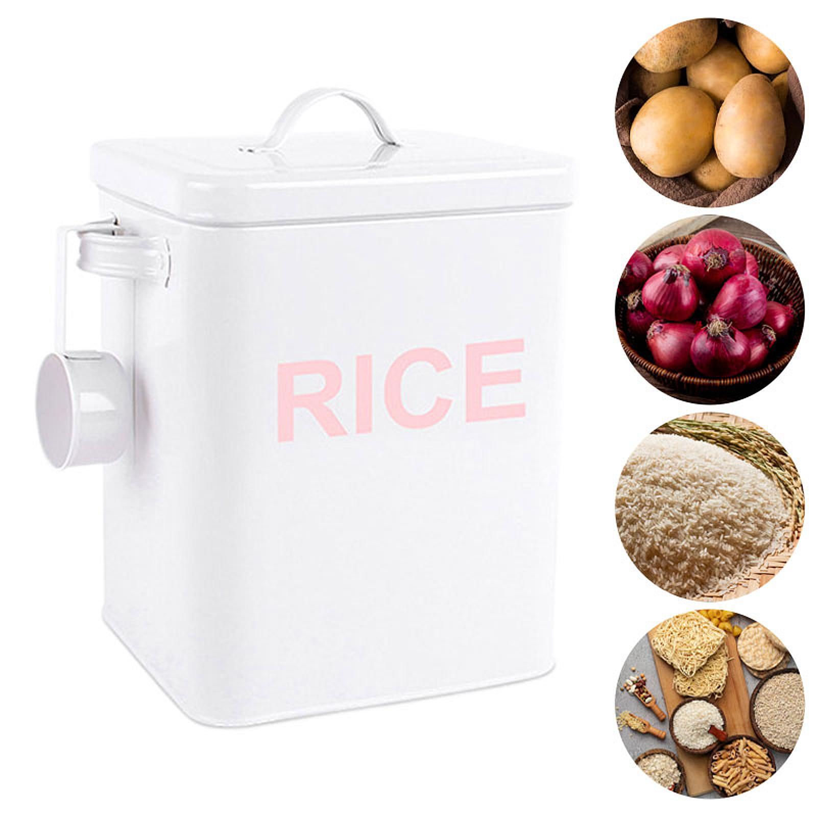Sealed Metal Rice Storage Box  - Kitchen Baking Pantry review and price
