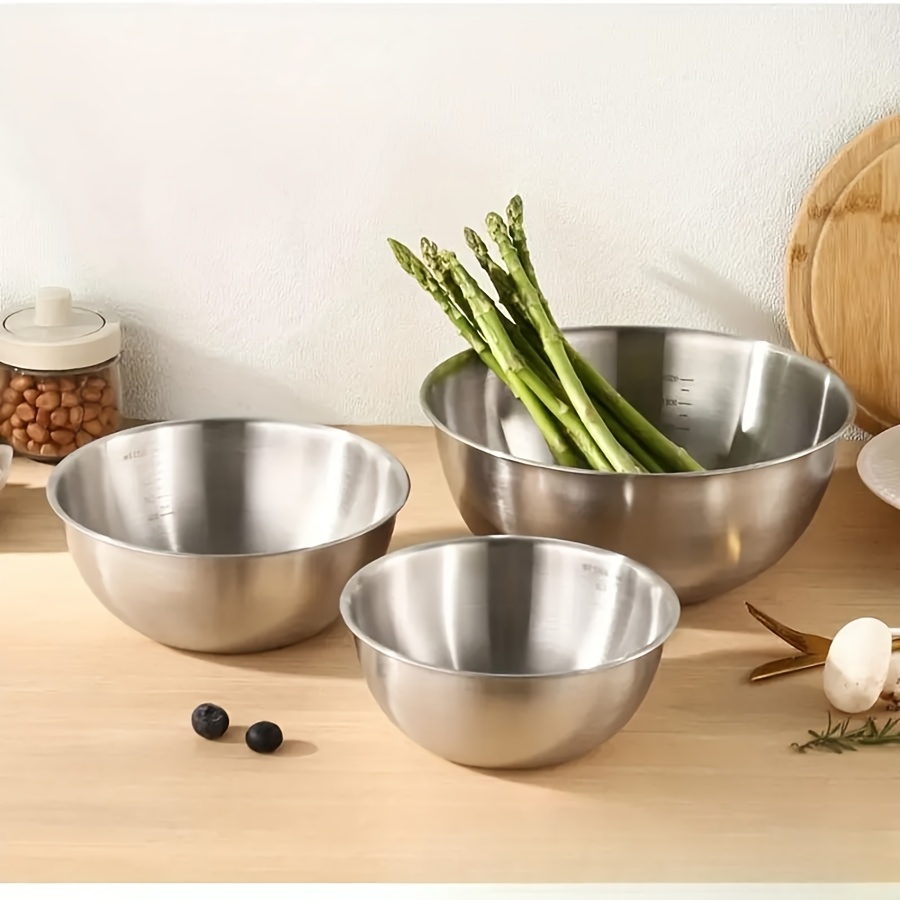 3pcs Stainless Steel Salad Bow - Kitchen Baking Store review and price