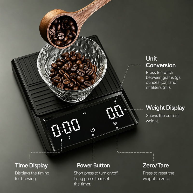 Professional Pour Over Coffee  - Kitchen Scale Precise review and price