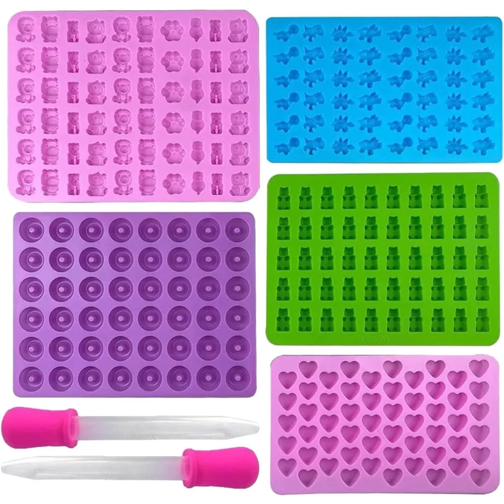 5Pcs Candy Silicone Moulds wit - Kitchen Baking Tray Set review and price