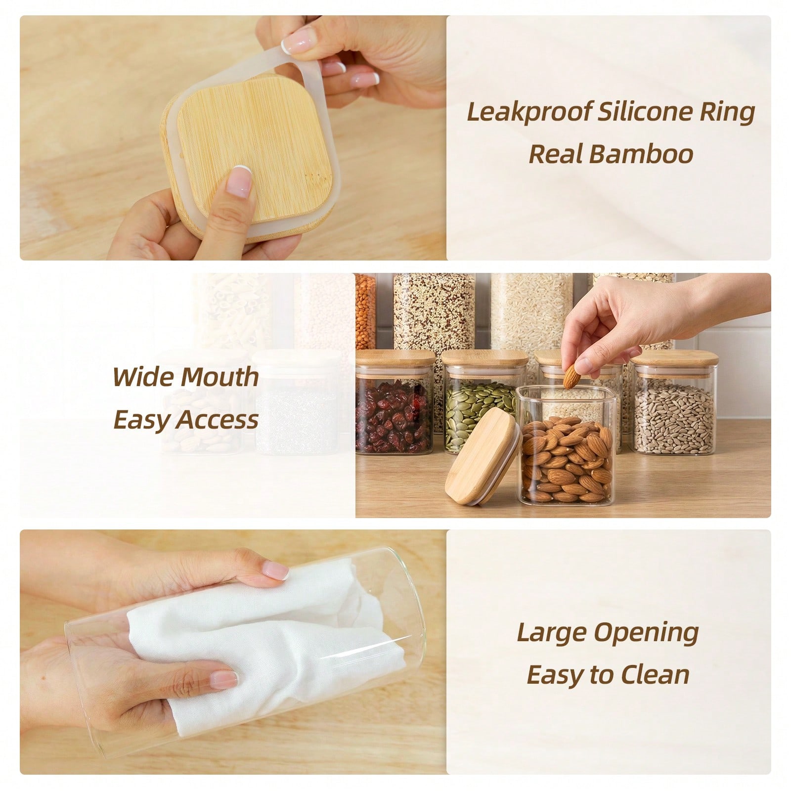 Tomnk 12pcs Glass Food Storage - Kitchen Baking Pantry review and price