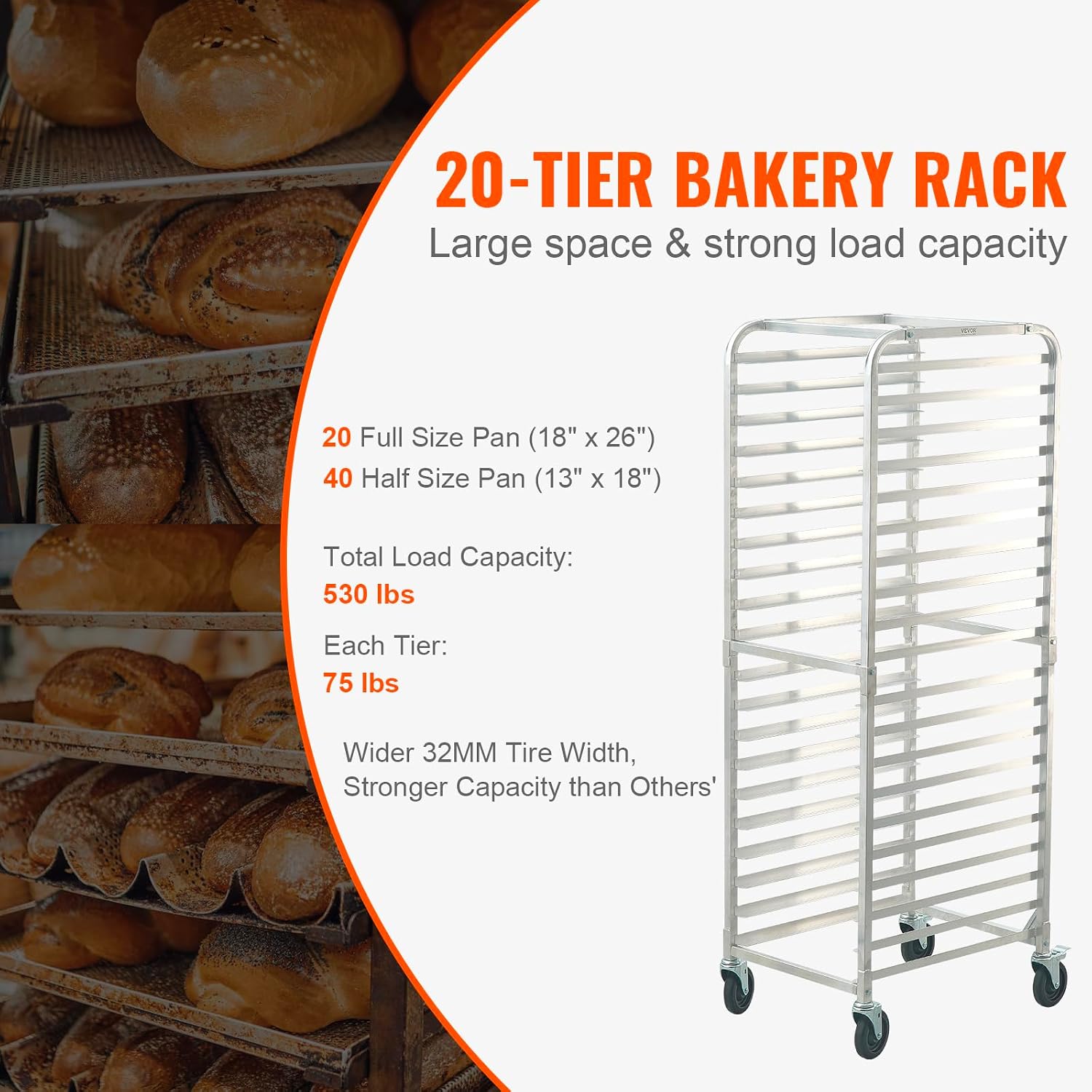 Twenty Tier Commercial Bun Pan - Kitchen Baking Trolley review and price